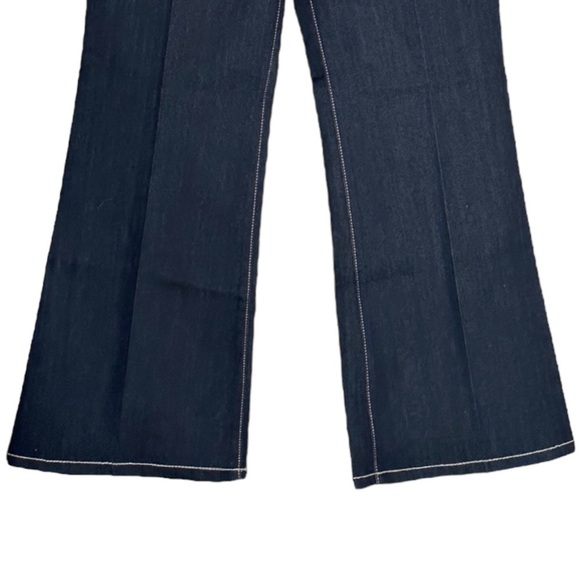 David Kahn Dark Wash Ankle Kick Crop Jeans Size 27 Classic Relaxed Fit - Picture 6 of 10